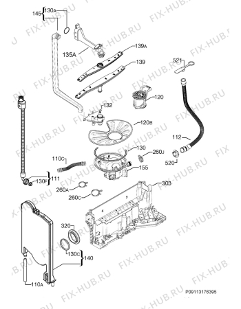 Взрыв-схема посудомоечной машины Ikea LAGAN 10279761 - Схема узла Hydraulic System 272